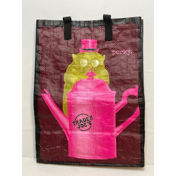 Trader Joe's reusable shopping bag tote 16" x 12" x 7" double top handle - Picture 2 of 8